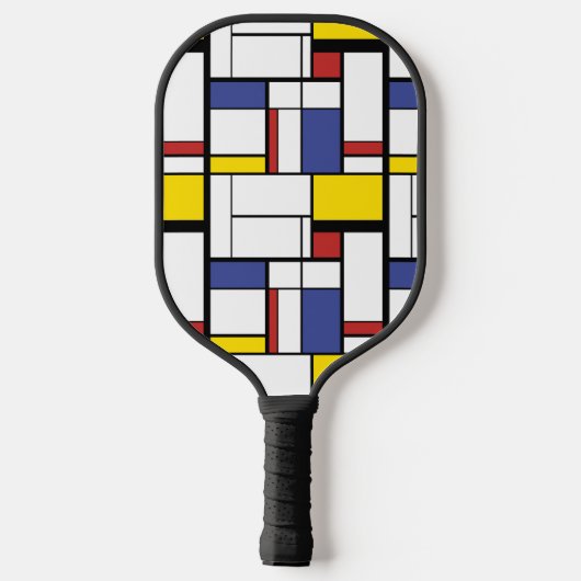 Abstracte kleuren pickleball paddle (Achterkant)