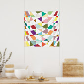 Abstracte kleuren poster (Keuken)