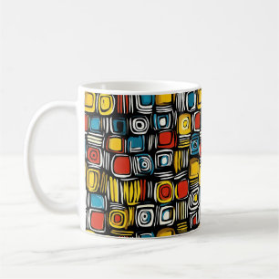 Abstracte kleuren psychedelisch koffiemok