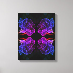 Abstracte Kleuren Roos Fantasy Flower Canvas Afdruk