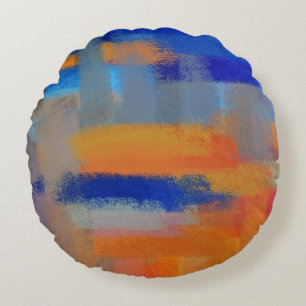 Abstracte Kleuren Schilderen #36 Rond Kussen