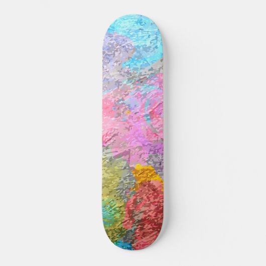 Abstracte kleuren skateboard (Voorkant)