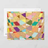 Abstracte kleuren Sun Burst Briefkaart (Voorkant / Achterkant)