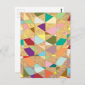 Abstracte kleuren Sun Burst Briefkaart (Voorkant / Achterkant)