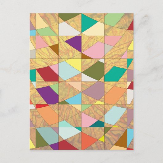 Abstracte kleuren Sun Burst Briefkaart (Voorkant)