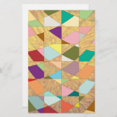 Abstracte kleuren Sun Burst Briefpapier (Voorkant / Achterkant)