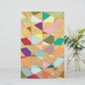 Abstracte kleuren Sun Burst Briefpapier (Staand voorkant)