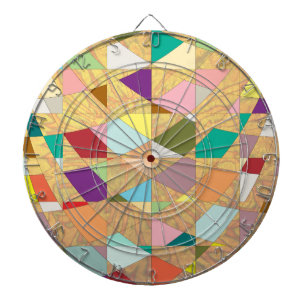 Abstracte kleuren Sun Burst Dartbord