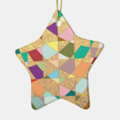 Abstracte kleuren Sun Burst Keramisch Ornament (Links)