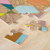 Abstracte kleuren Sun Burst Legpuzzel (Zijkant)