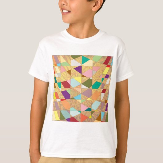 Abstracte kleuren Sun Burst T-shirt (Voorkant)