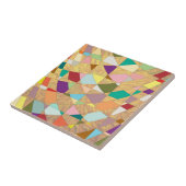 Abstracte kleuren Sun Burst Tegeltje (Zijkant)