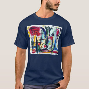 Abstracte kleuren t-shirt