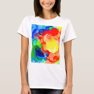 Abstracte kleuren t-shirt