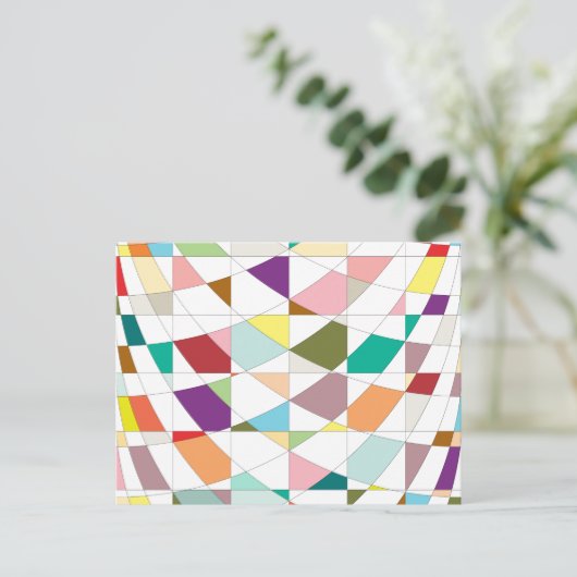 Abstracte kleuren — Tapestry Briefkaart (Staand voorkant)