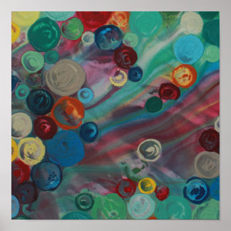 Abstracte kleurenafdrukken poster