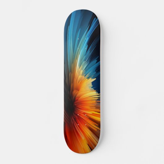 Abstracte kleurenbarst skateboard (Voorkant)