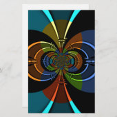 Abstracte kleurenburst art print briefpapier (Voorkant / Achterkant)