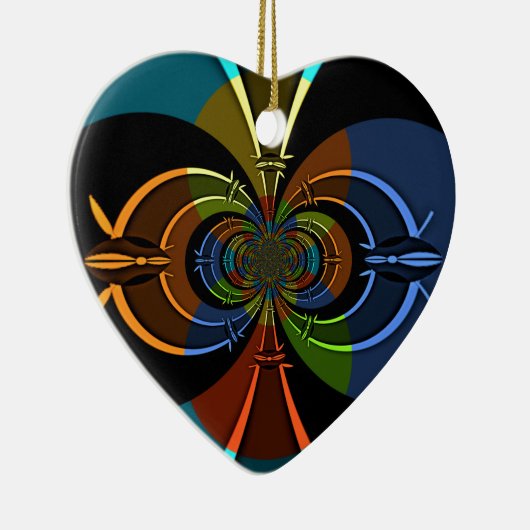 Abstracte kleurenburst art print keramisch ornament (Rechts)