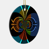 Abstracte kleurenburst art print keramisch ornament (Rechts)