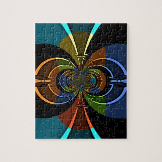 Abstracte kleurenburst art print legpuzzel (Verticaal)