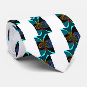 Abstracte kleurenburst art print stropdas (Opgerold)