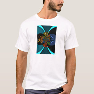 Abstracte kleurenburst art print t-shirt