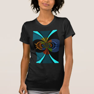 Abstracte kleurenburst art print t-shirt