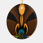 Abstracte kleurencontrastillustratie keramisch ornament (Links)