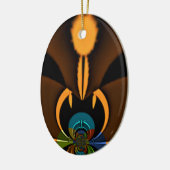 Abstracte kleurencontrastillustratie keramisch ornament (Links)