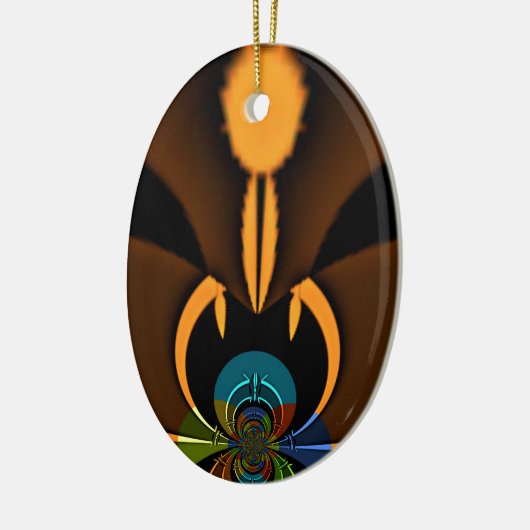 Abstracte kleurencontrastillustratie keramisch ornament (Links)