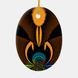 Abstracte kleurencontrastillustratie keramisch ornament