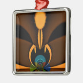 Abstracte kleurencontrastillustratie metalen ornament (Links)