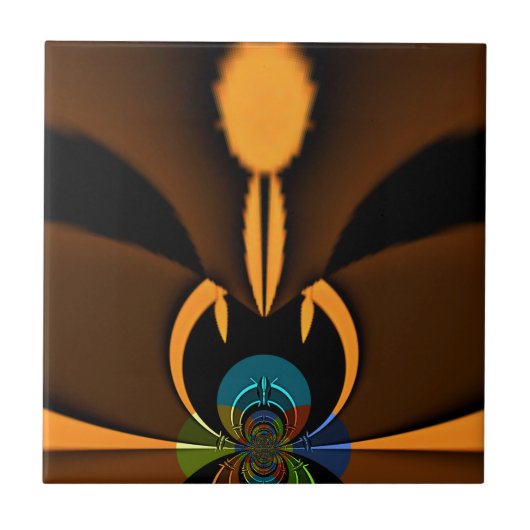 Abstracte kleurencontrastillustratie tegeltje (Voorkant)