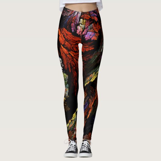 Abstracte kleurenharmonie leggings (Voorkant)