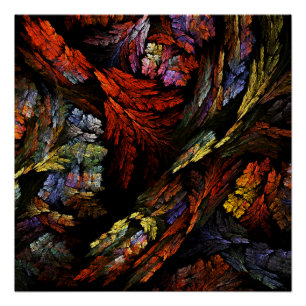 Abstracte kleurenharmonie perfect poster