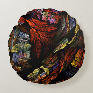 Abstracte kleurenharmonie rondreis rond kussen