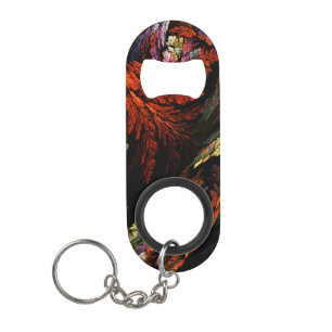 Abstracte kleurenharmonie sleutelhanger flessenopener