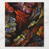 Abstracte kleurenharmonie wijn etiket (Enkel label)