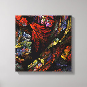 Abstracte kleurenharmonie zwart-wit canvas afdruk
