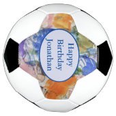 Abstracte kleurenillustratie voetbal (Gedraaid)