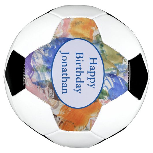 Abstracte kleurenillustratie voetbal (Gedraaid)