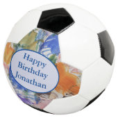 Abstracte kleurenillustratie voetbal (Drie kwart)