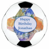 Abstracte kleurenillustratie voetbal (Voorkant)