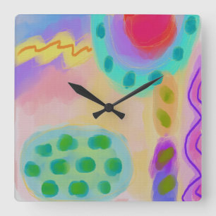 Abstracte kleurenklok voor grote klokken