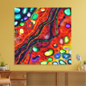 Abstracte kleurenkunst canvas afdruk (Insitu (Woonkamer))