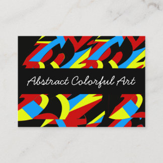 Abstracte kleurenkunst visitekaartje