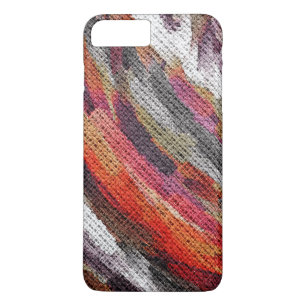 Abstracte kleurenpenseel Rustic Burlap #5 iPhone 8 Plus / 7 Plus Hoesje