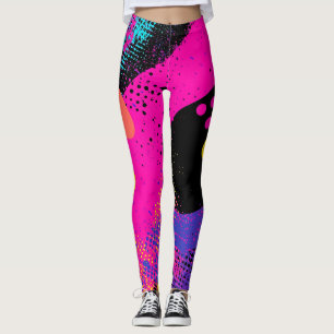 Abstracte kleurensplash in Retro Comic Style (3) Leggings