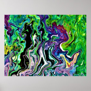 Abstracte kleurenstudie 173, poster